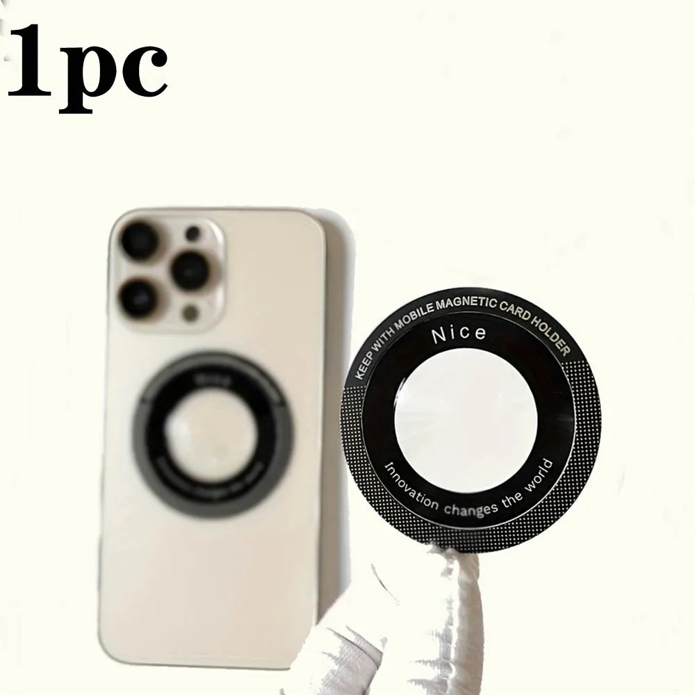 Magnetic Phone Holder with Vacuum Suction, Adjustable 360° Design, Compact and Foldable for Easy Portability